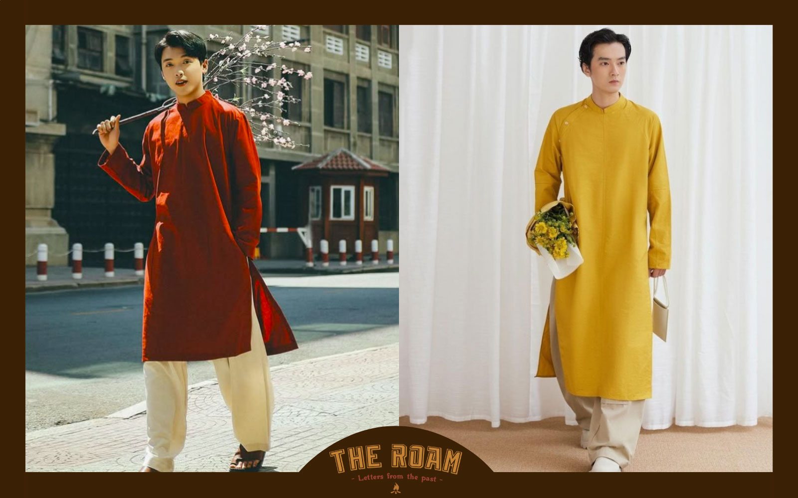 Mix đồ đi chơi Tết cho nam với áo dài truyền thống