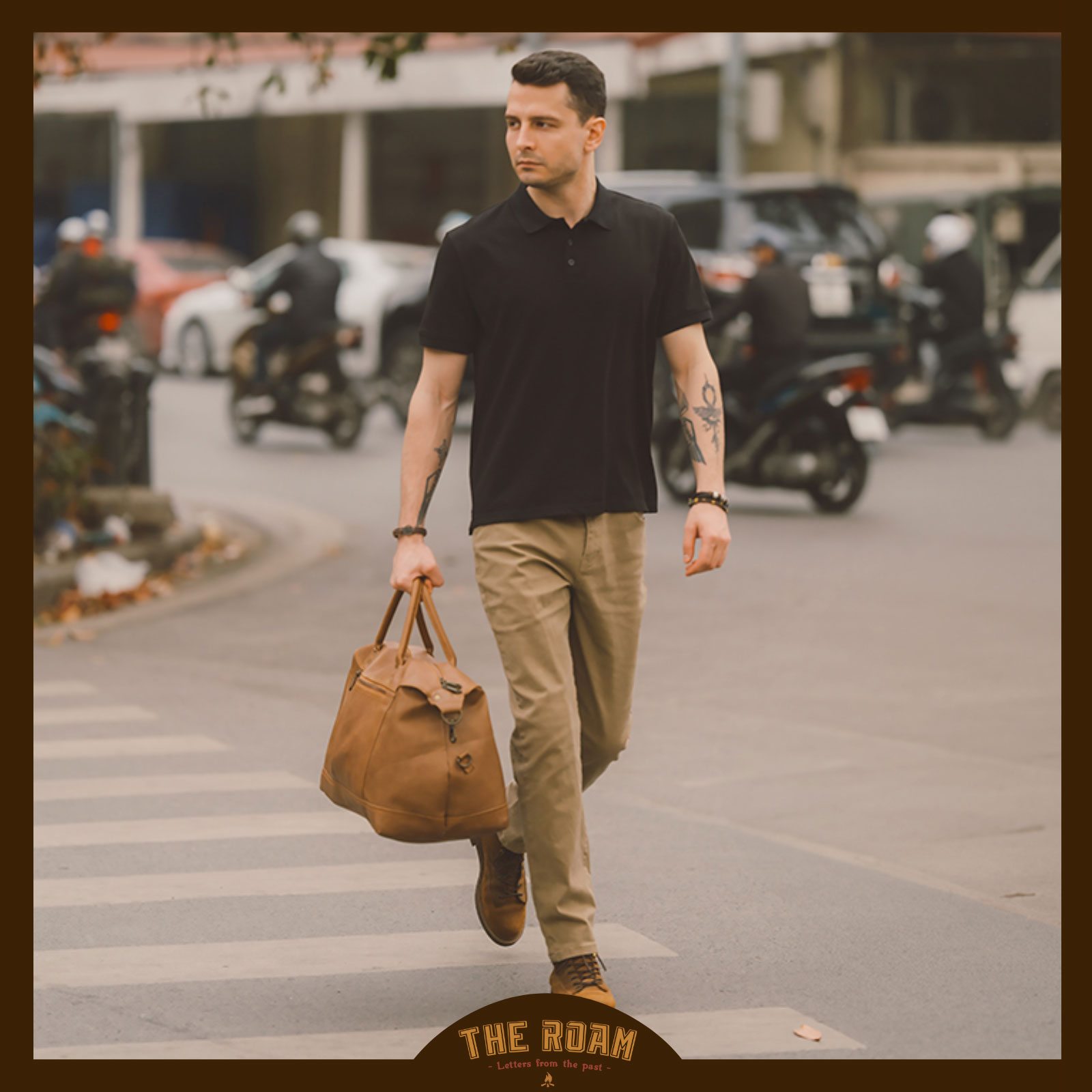 Phối áo polo nam với quần jogger