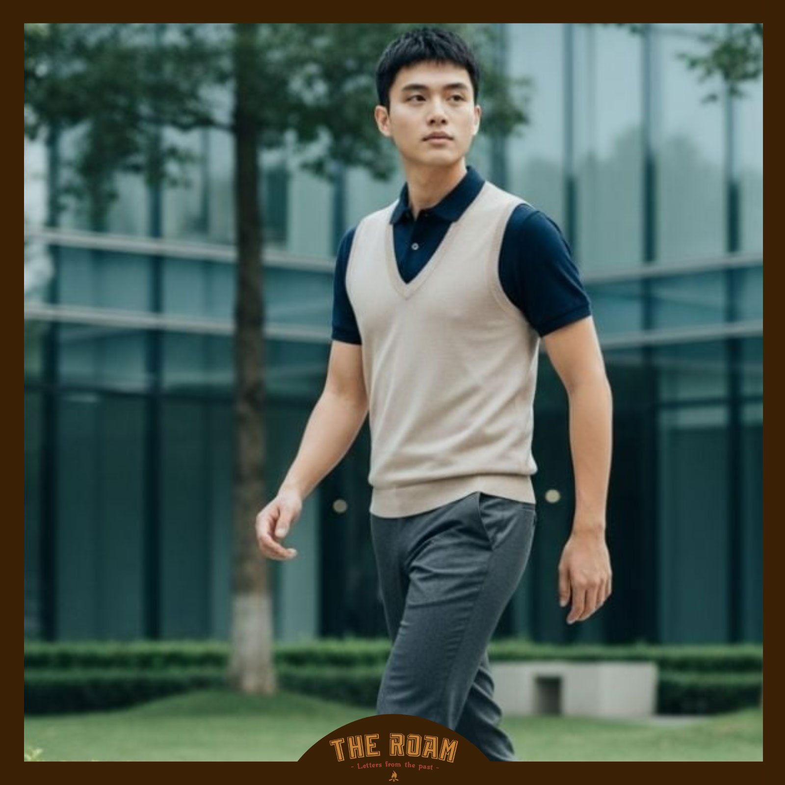 Phối áo polo nam với áo gile